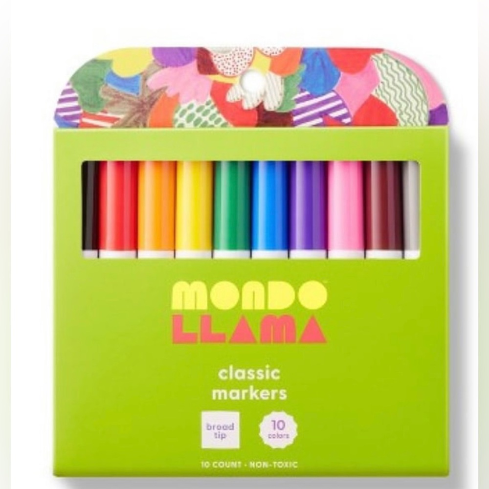 Washable Markers Broad Tip Classic Colors -10 ct.  New!